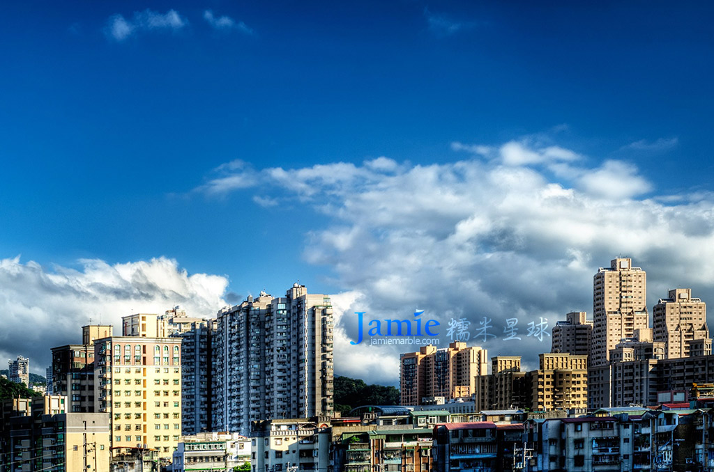 台灣商業現代城市天際線全景鳥瞰圖