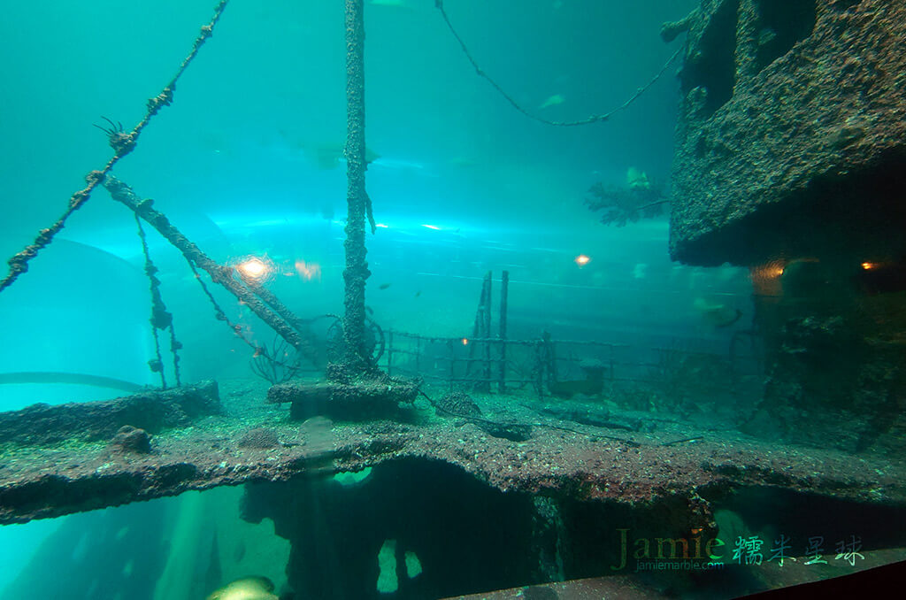 美麗的海底廢棄船
