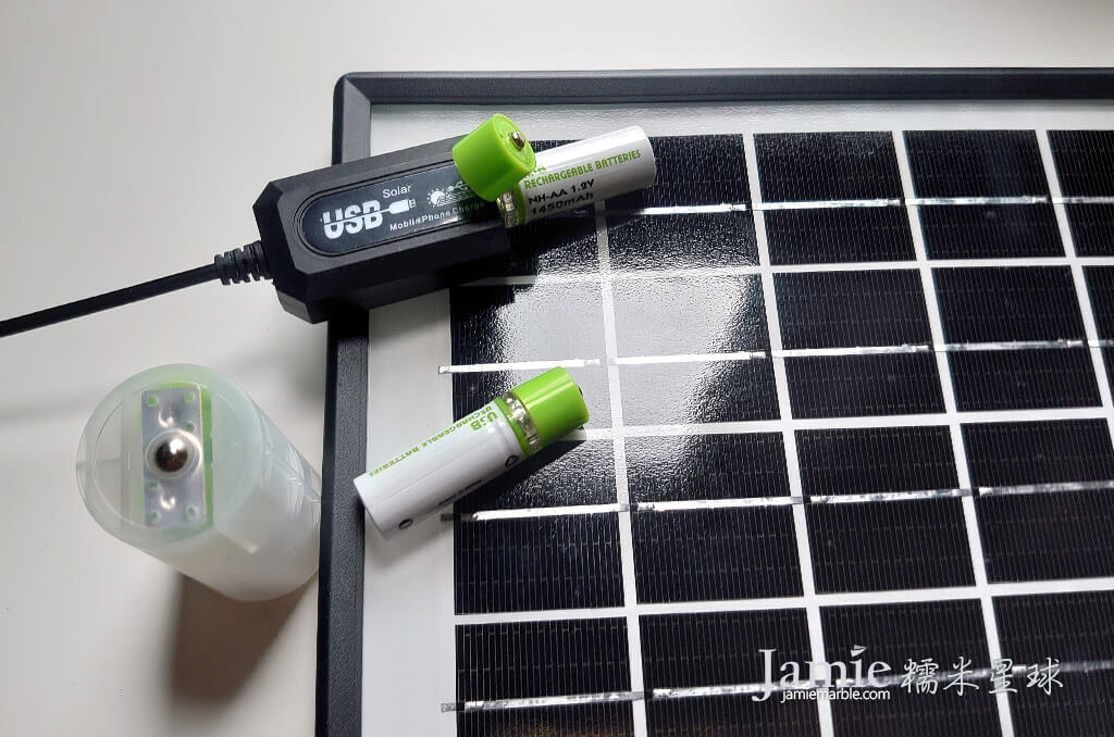 環保太陽能板, USB AA電池, AA轉一號電池盒
